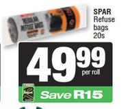 Spar Refuse Bags-20s Per Roll