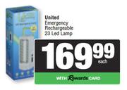 United Emergency Rechargeable 23 LED Lamp-Each