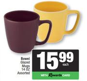 Bowei Glazed Mugs 14 OZ Assorted-Each