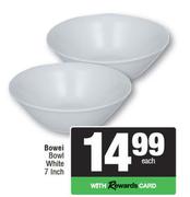 Bowei Bowl White 7 Inch-Each