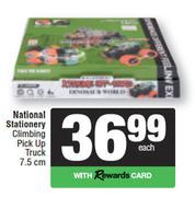 National Stationery Climbing Pick Up Truck 7.5cm-Each
