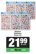 National Stationery Sticker Set-Per Pack