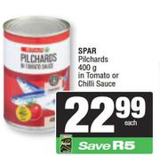 Spar Pilchards In Tomato Or Chilli Sauce-400g