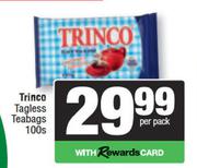Trinco Tagless Teabags-100 Per Pack