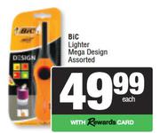 Bic Lighter Mega Design Assorted-Each