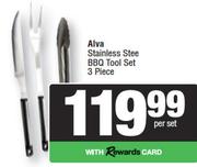 Alva Stainless Steel BBQ Tool Set 3 Piece-Per Set
