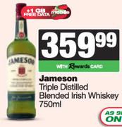 Jameson Triple Distilled Blended Irish Whisky-750ml