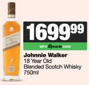 Johnnie Walker 18 year Old Blended Scotch Whisky-750ml