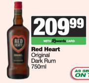 Red Heart Original Dark Rum-750ml