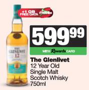 The Glenlivet 12 Year Old Single Malt Scotch Whisky-750ml
