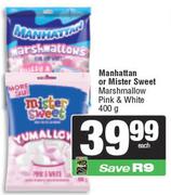 Manhattan Or Mister Sweet Marshmallow (Pink & White)-400gm