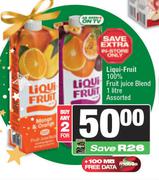 Liqui-Fruit 100% Fruit Juice Blend Assorted-For Any 2 x 1Ltr