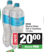 Spar Mineral Water Still Or Sparkling-For Any 2 x 1.5Ltr