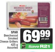Spar Beachwood Smoked Cheese Grillers Assorted-425g Per Pack