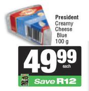 President Creamy Cheese Blue-100g Each