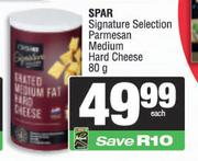 Spar Signature Selection Parmesan Medium Hard Cheese-80g Each