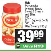 Nola Mayonnaise Original,Tangy,Sweet & Creamy & Slim-780g Each