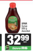 Spar Syrup Assorted-500g Each