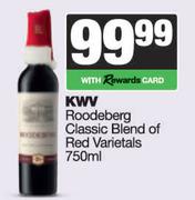 KWV Roodeberg Classic Blend Of Red Varietals-750ml Each