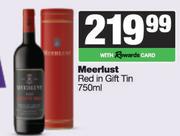 Meerlust Red In Gift Tin-750ml