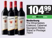 Nederburg The Winemasters Edelrood, Cabernet Sauvignon Merlot, Shiraz Or Pinotage-750ml Each