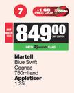 Martell Blue Swift Cognac 750ml & Appletiser 1.25L-Both For