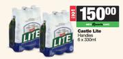 Castle Lite Handies-For 2 x 6 x 330ml