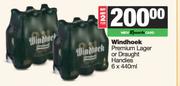 Windhoek Premium Lager Or Draught Handies-For 2 x 6 x 440ml