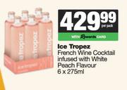 Ice Tropez French Wine Cocktail Infused With White Peach Flavour-6 x 275ml Per Pack