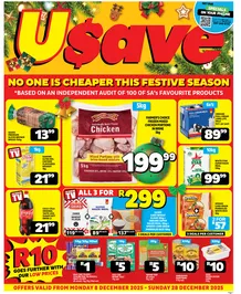Usave Gauteng, Mpumalanga, Limpopo & North West : Festive Season (08 December - 28 December 2025)