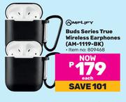 Amplify Buds Series True Wireless Earphones AM-1119-BK (809468)