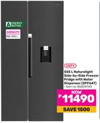 Defy 555Ltr Naturelight Side-By-Side Freezer Fridge  With Water Dispenser DFF647