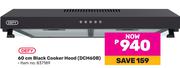 Defy 60cm Black Cooker Hood DCH60B