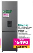 Hisense 347Ltr Bottom Freezer Fridge With Water Dispenser H450BIT-WD