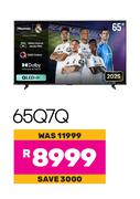 Hisense 65" 4K QLED 144Hz TV 65Q7Q