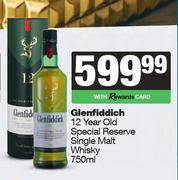 Glenfiddich 12 Year Old Special Reserve Single Malt Whisky-750ml 