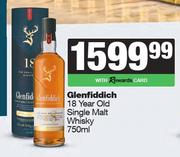 Glenfiddich 18 Year Old Single Malt Whisky-750ml 