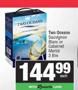 Two Oceans Sauvignon Blanc Or Cabernet Merlot-3L Each
