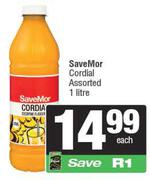 SaveMor Cordial Assorted-1L Each