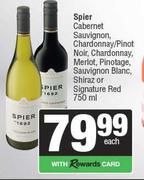 Spier Cab Sauv,Chardonnay/Pinot Noir,Merlot,Pinotage,Sauv Blanc,Shiraz Or Signature Red-750ml