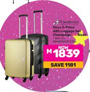 Travelwize Onyx 3-Piece ABS Luggage Set (Champaign Or Black) 850003639/3726-Each