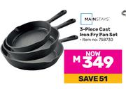 Mainstays 3-Piece Cast Iron Fry Pan Set 758730
