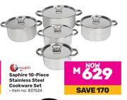 Tissolli Saphire 10-Piece Stainless Steel Cookware Set 837524