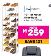 Mainstays 10-Tier Metal Shoe Rack 736501