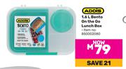 Addis 1.6Ltr Bento On The Go Lunch Box 850002080