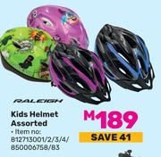 Raleigh Kids Helmet Assorted (812713001/2/3/4/850006758/83)-Each