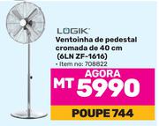 Logik Ventoinha de pedestal cromada de 40cm (6LN ZF-1616) 708822