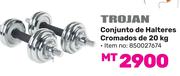 Trojan Conjunto de Halteres Cromados de 20Kg (850027674)
