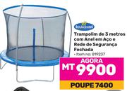 Bounceking Trampolim de 3 metros com anel em aco e Rede de Seguranca Fechada (819237)
