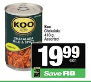 Koo Chakalaka Assorted-410g Each